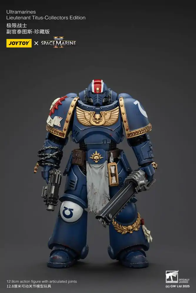 Warhammer 40,000: Space Marine 2 Figurină de Acțiune Ultramarines Lieutenant Titus Collectors Edition 13 cm poza produsului