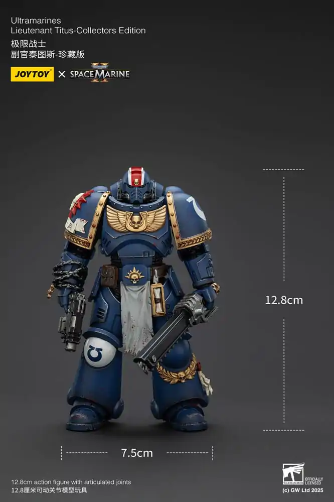 Warhammer 40,000: Space Marine 2 Figurină de Acțiune Ultramarines Lieutenant Titus Collectors Edition 13 cm poza produsului