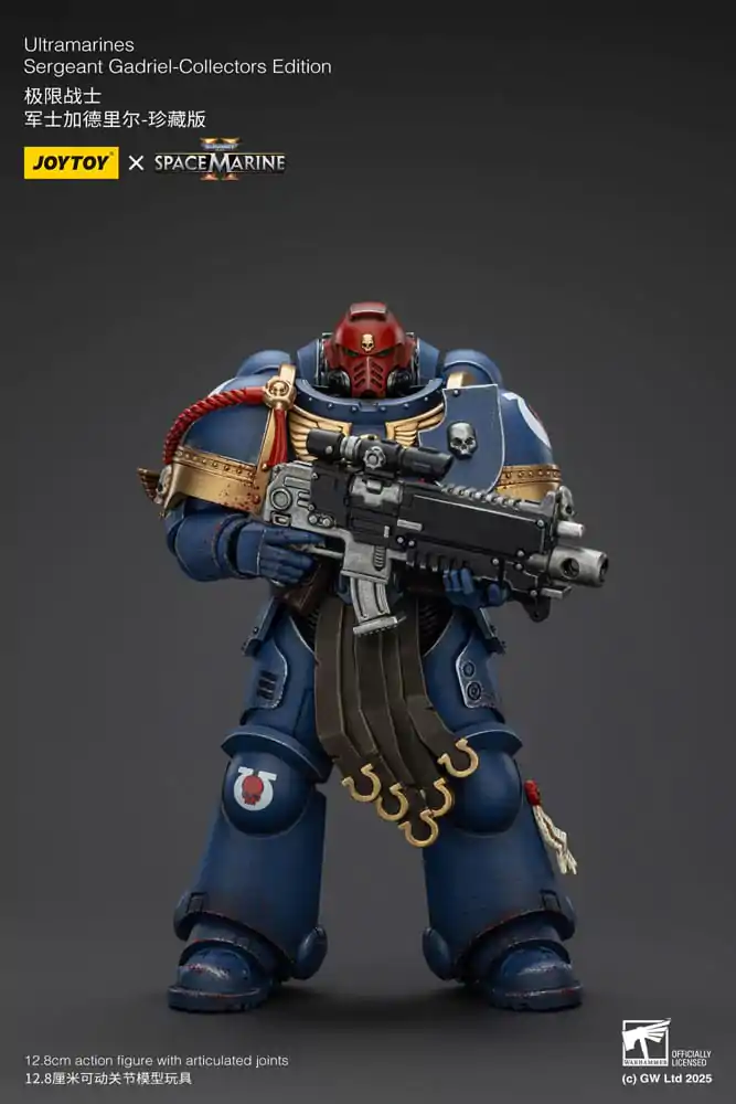 Figurină de acțiune Warhammer 40,000: Space Marine 2 Ultramarines Sergeant Gadriel Collectors Edition 13 cm poza produsului