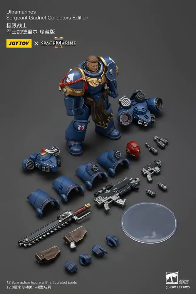 Figurină de acțiune Warhammer 40,000: Space Marine 2 Ultramarines Sergeant Gadriel Collectors Edition 13 cm poza produsului