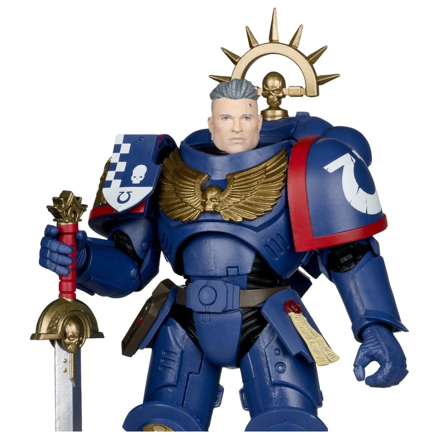 Warhammer 40,000 Total War Figurina de actiune 3rd Company Lieutenant (Ultramarines) 18 cm poza produsului