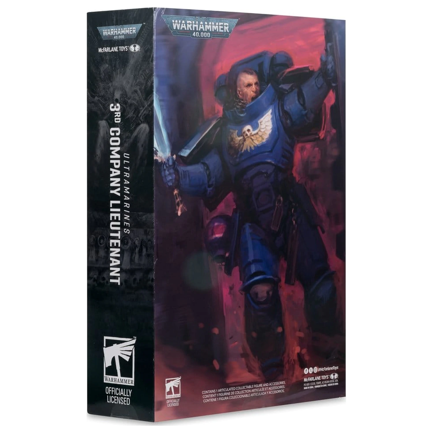 Warhammer 40,000 Total War Figurina de actiune 3rd Company Lieutenant (Ultramarines) 18 cm poza produsului
