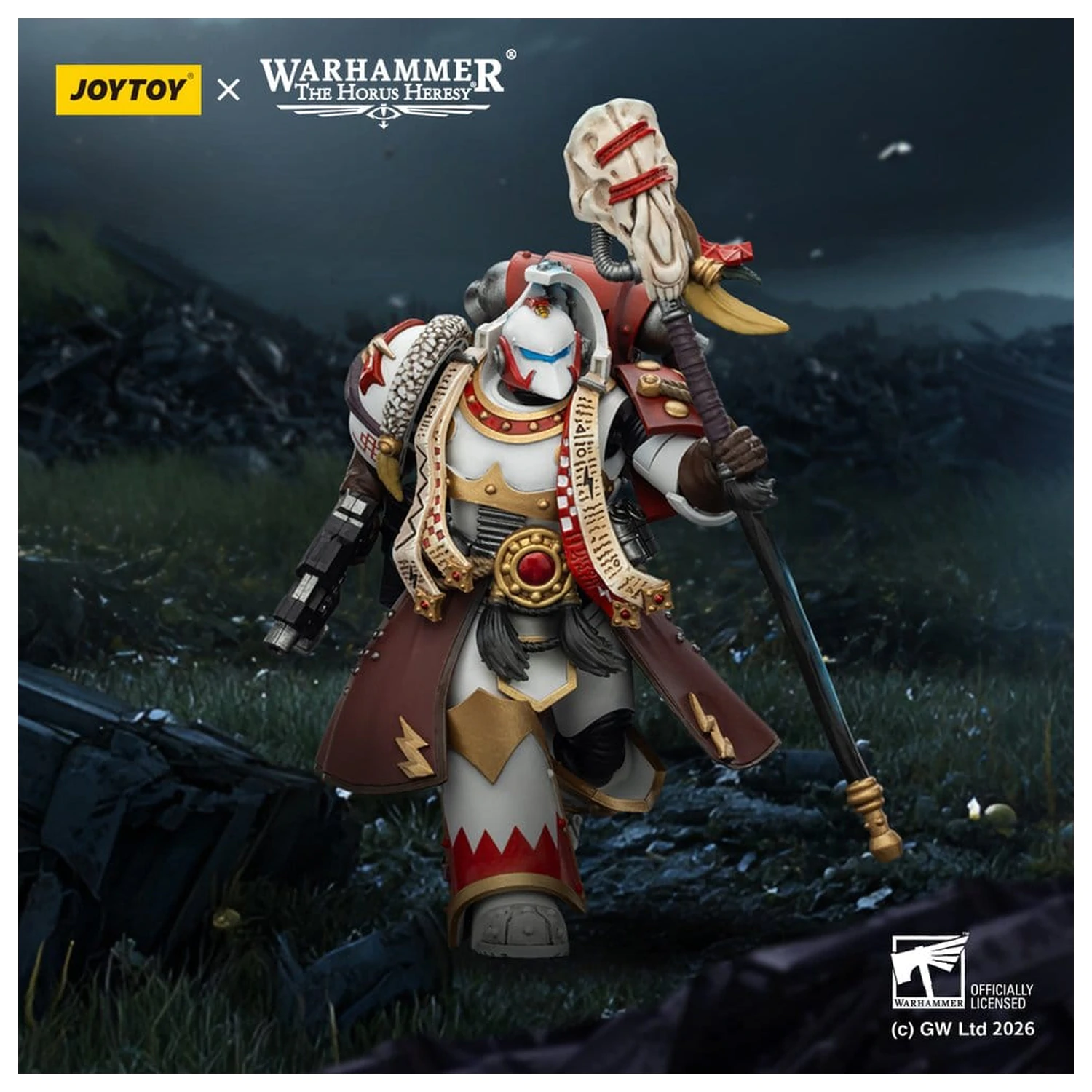 Warhammer 40,000 Figurina de actiune White Scars Stormseer Consul cu Force Staff si Bolt Pistol 12 cm poza produsului