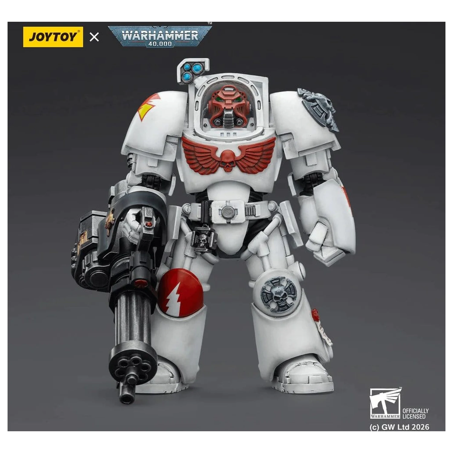 Warhammer 40,000 Figurina de actiune White Scars Terminator 3 cu Power Fist si Assault Cannon 14 cm poza produsului