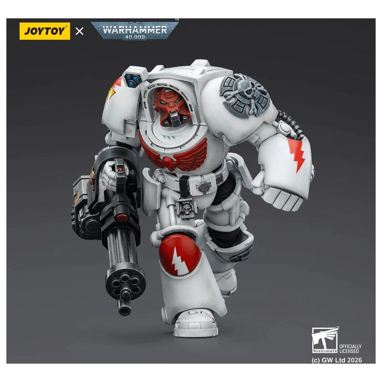 Warhammer 40,000 Figurina de actiune White Scars Terminator 3 cu Power Fist si Assault Cannon 14 cm poza produsului