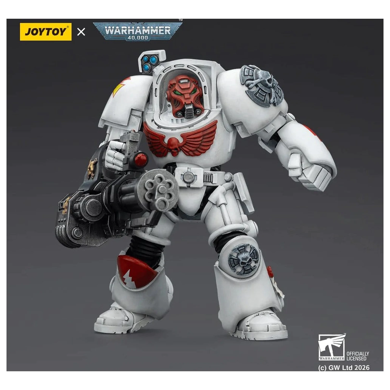 Warhammer 40,000 Figurina de actiune White Scars Terminator 3 cu Power Fist si Assault Cannon 14 cm poza produsului
