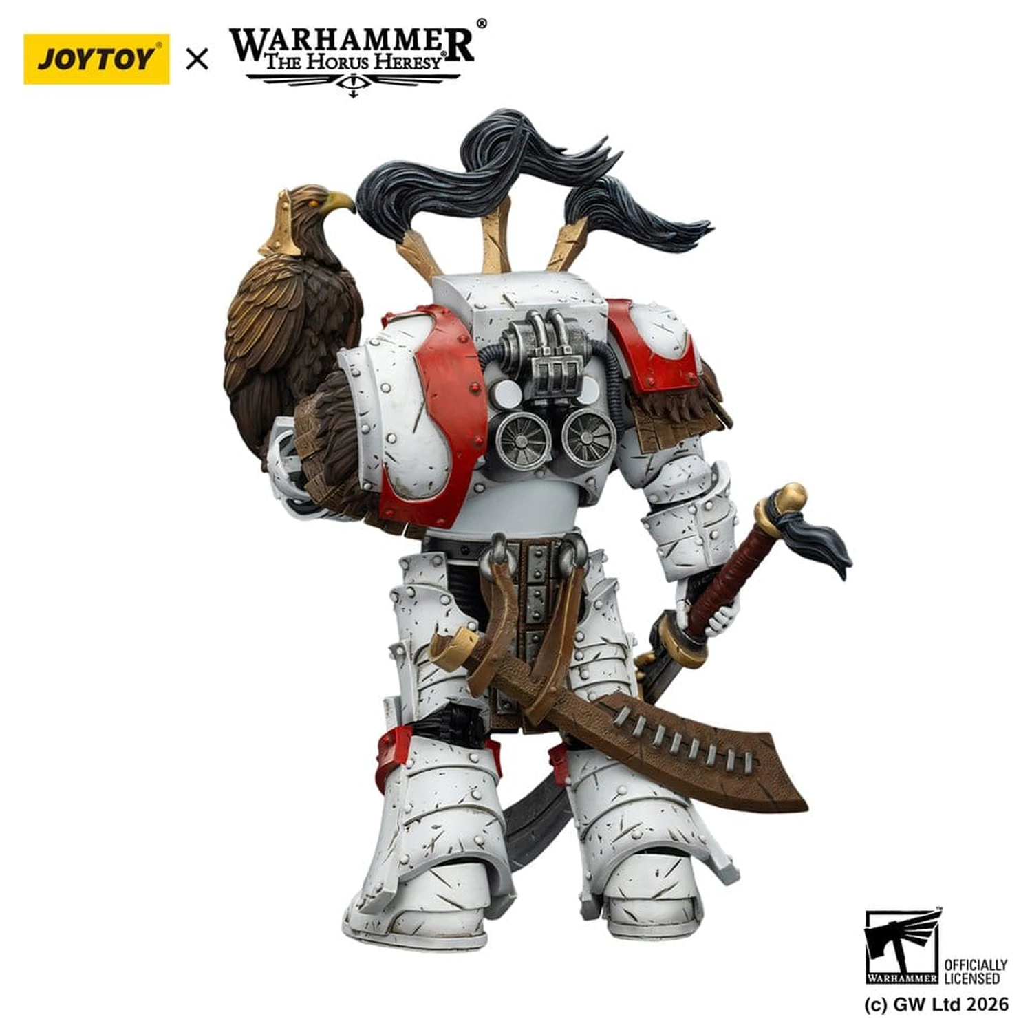 Warhammer 40,000 Figurina de actiune White Scars Legion Praetor in Cataphractii Terminator Armour with Cyber Hawk Chogorian sword and combi-melta 14 cm poza produsului