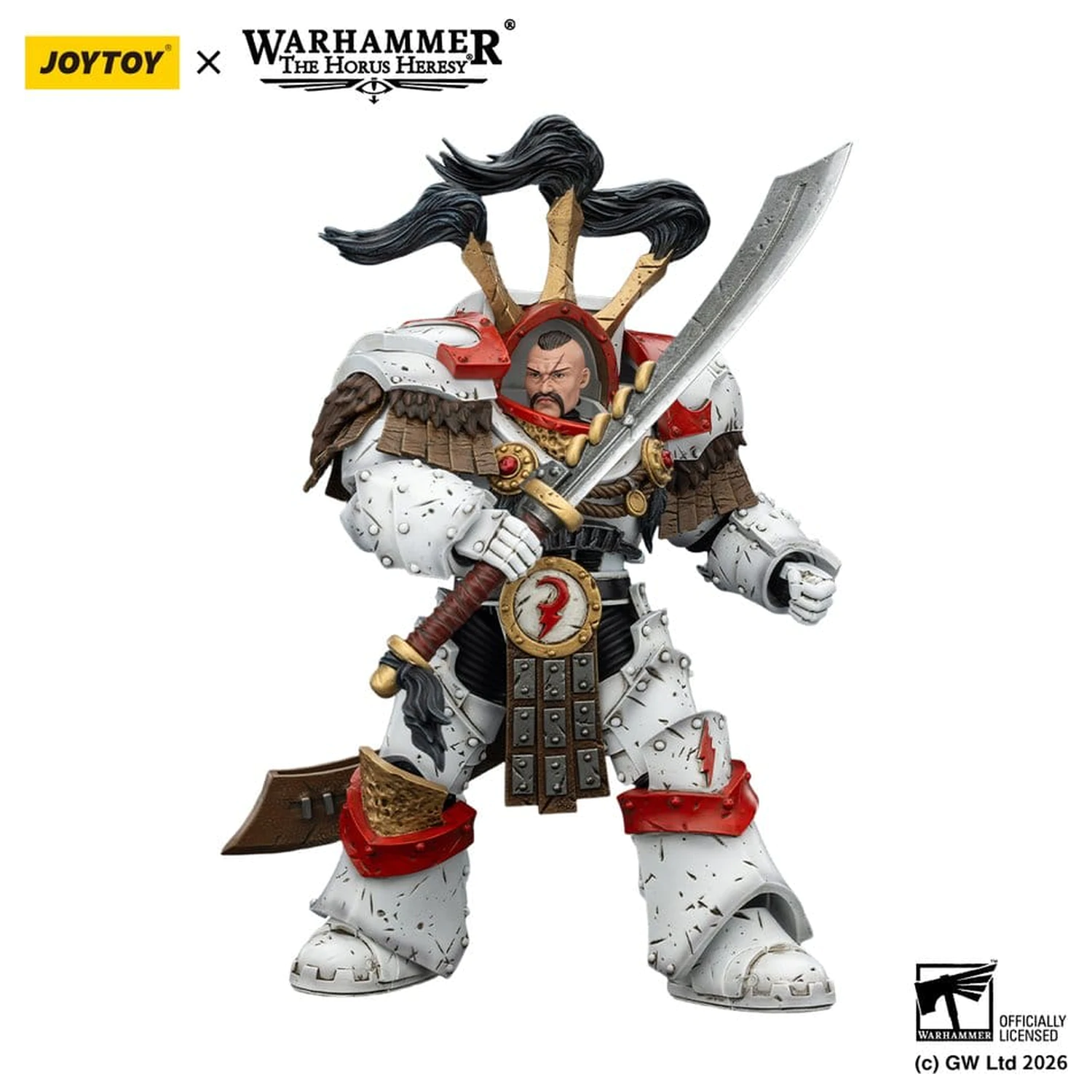 Warhammer 40,000 Figurina de actiune White Scars Legion Praetor in Cataphractii Terminator Armour with Cyber Hawk Chogorian sword and combi-melta 14 cm poza produsului
