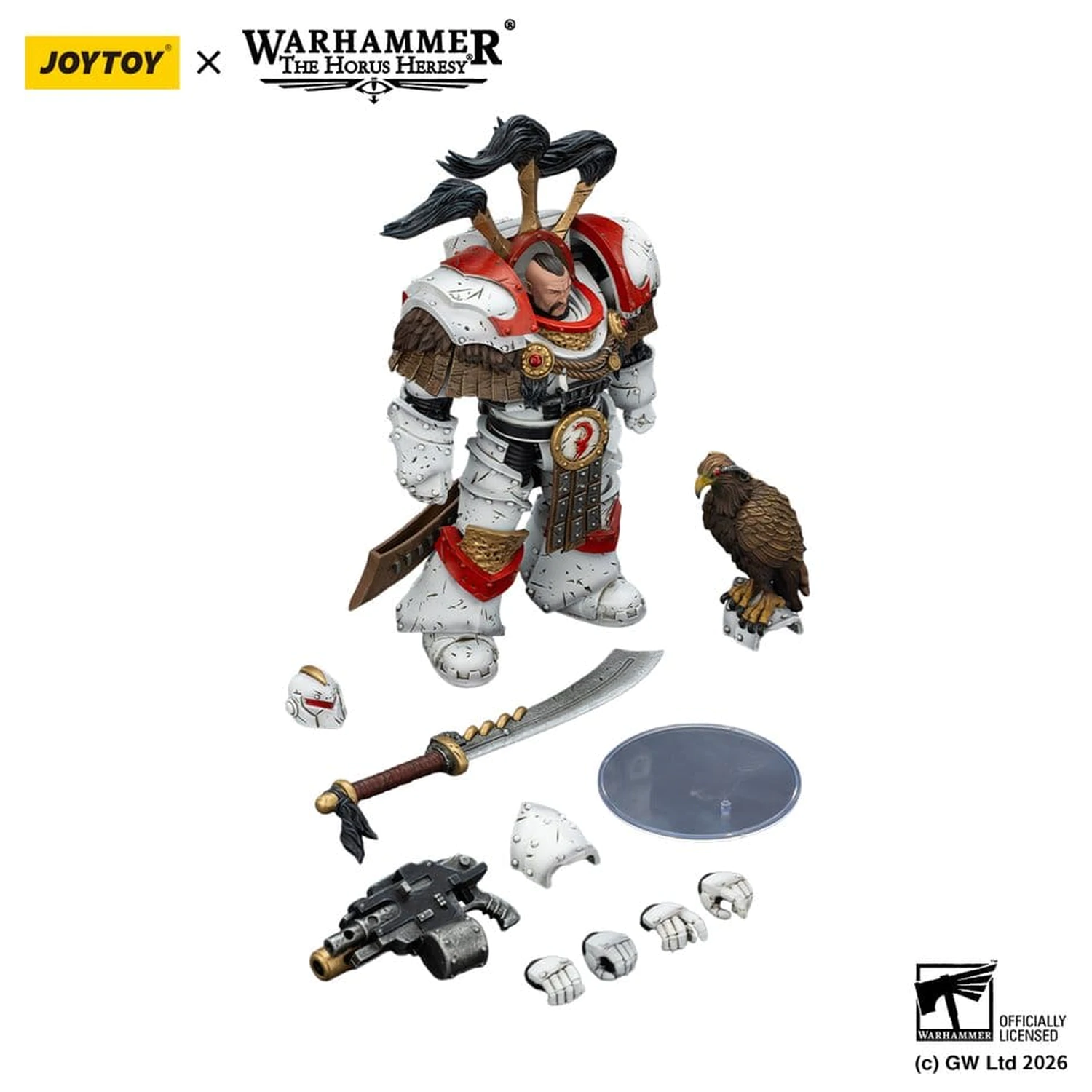 Warhammer 40,000 Figurina de actiune White Scars Legion Praetor in Cataphractii Terminator Armour with Cyber Hawk Chogorian sword and combi-melta 14 cm poza produsului