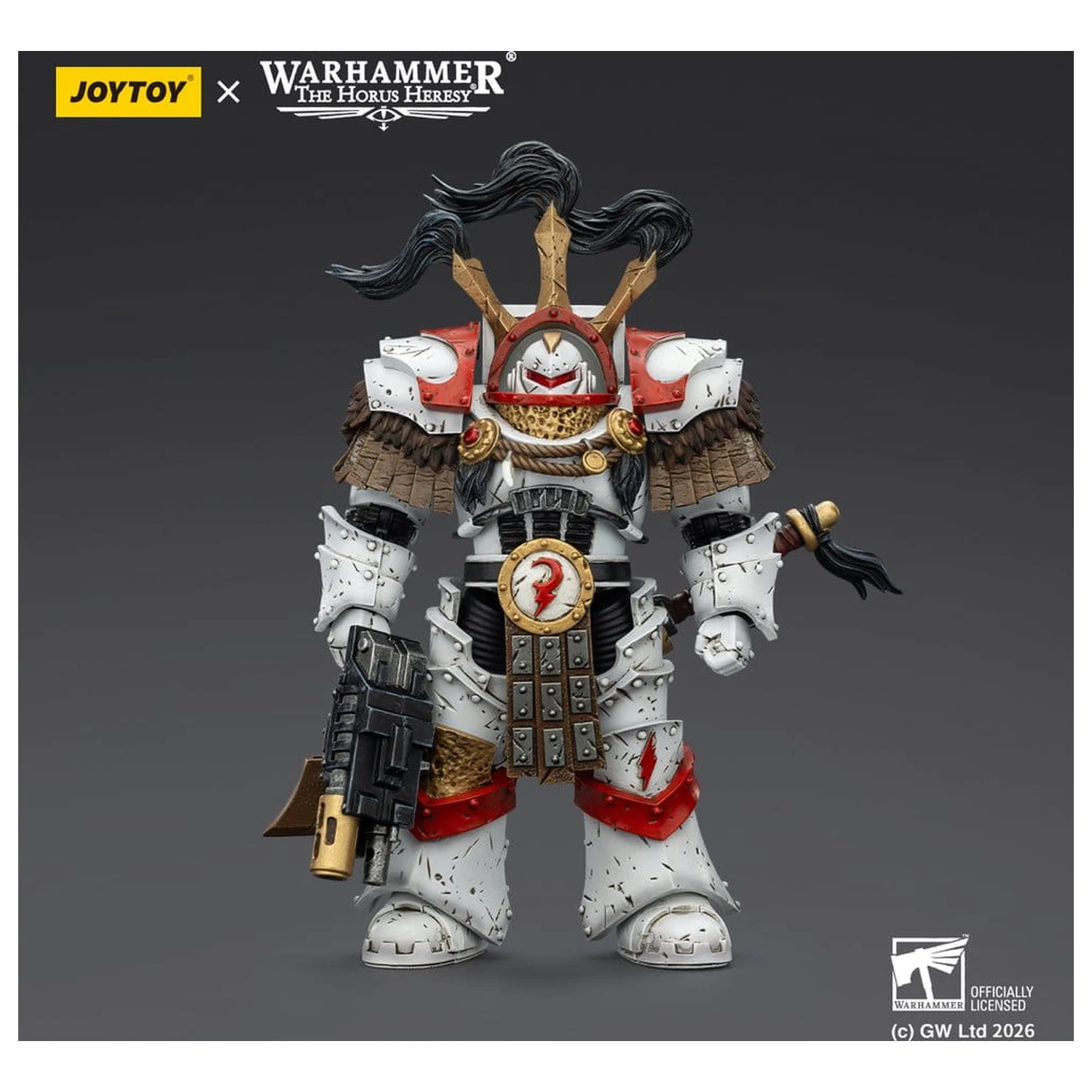 Warhammer 40,000 Figurina de actiune White Scars Legion Praetor in Cataphractii Terminator Armour with Cyber Hawk Chogorian sword and combi-melta 14 cm poza produsului