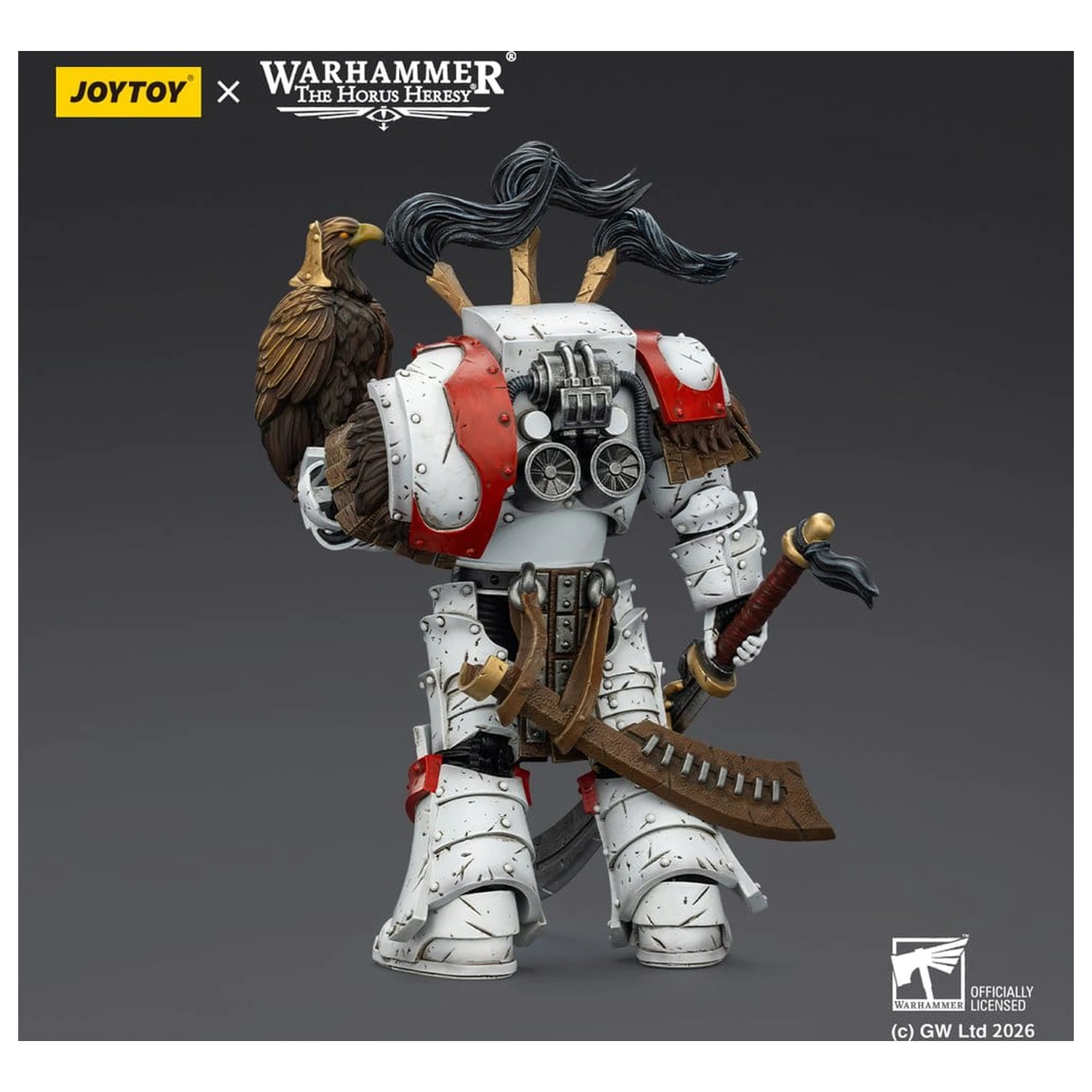Warhammer 40,000 Figurina de actiune White Scars Legion Praetor in Cataphractii Terminator Armour with Cyber Hawk Chogorian sword and combi-melta 14 cm poza produsului