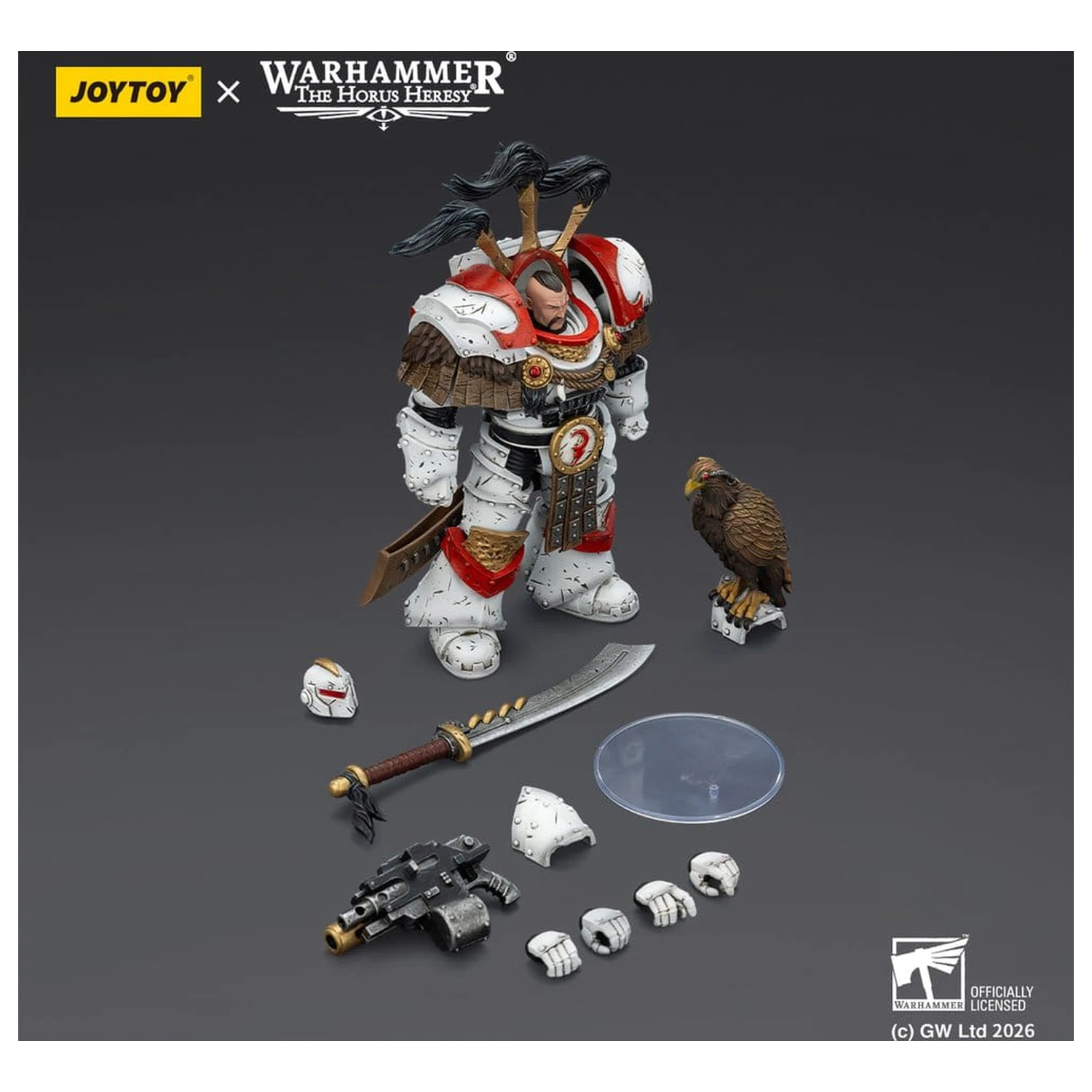 Warhammer 40,000 Figurina de actiune White Scars Legion Praetor in Cataphractii Terminator Armour with Cyber Hawk Chogorian sword and combi-melta 14 cm poza produsului