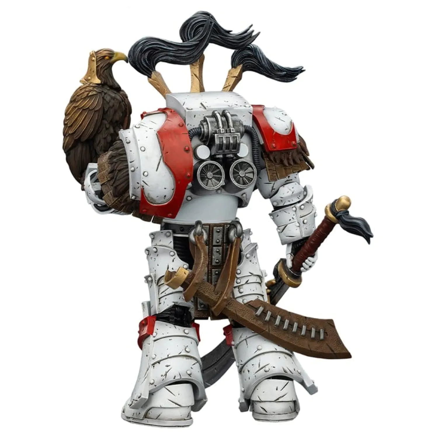 Warhammer 40,000 Figurina de actiune White Scars Legion Praetor in Cataphractii Terminator Armour with Cyber Hawk Chogorian sword and combi-melta 14 cm poza produsului