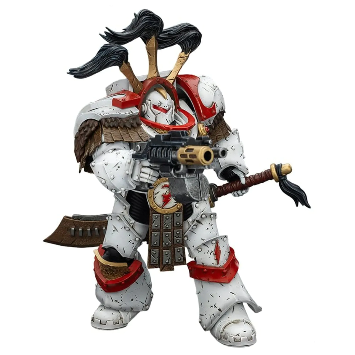 Warhammer 40,000 Figurina de actiune White Scars Legion Praetor in Cataphractii Terminator Armour with Cyber Hawk Chogorian sword and combi-melta 14 cm poza produsului