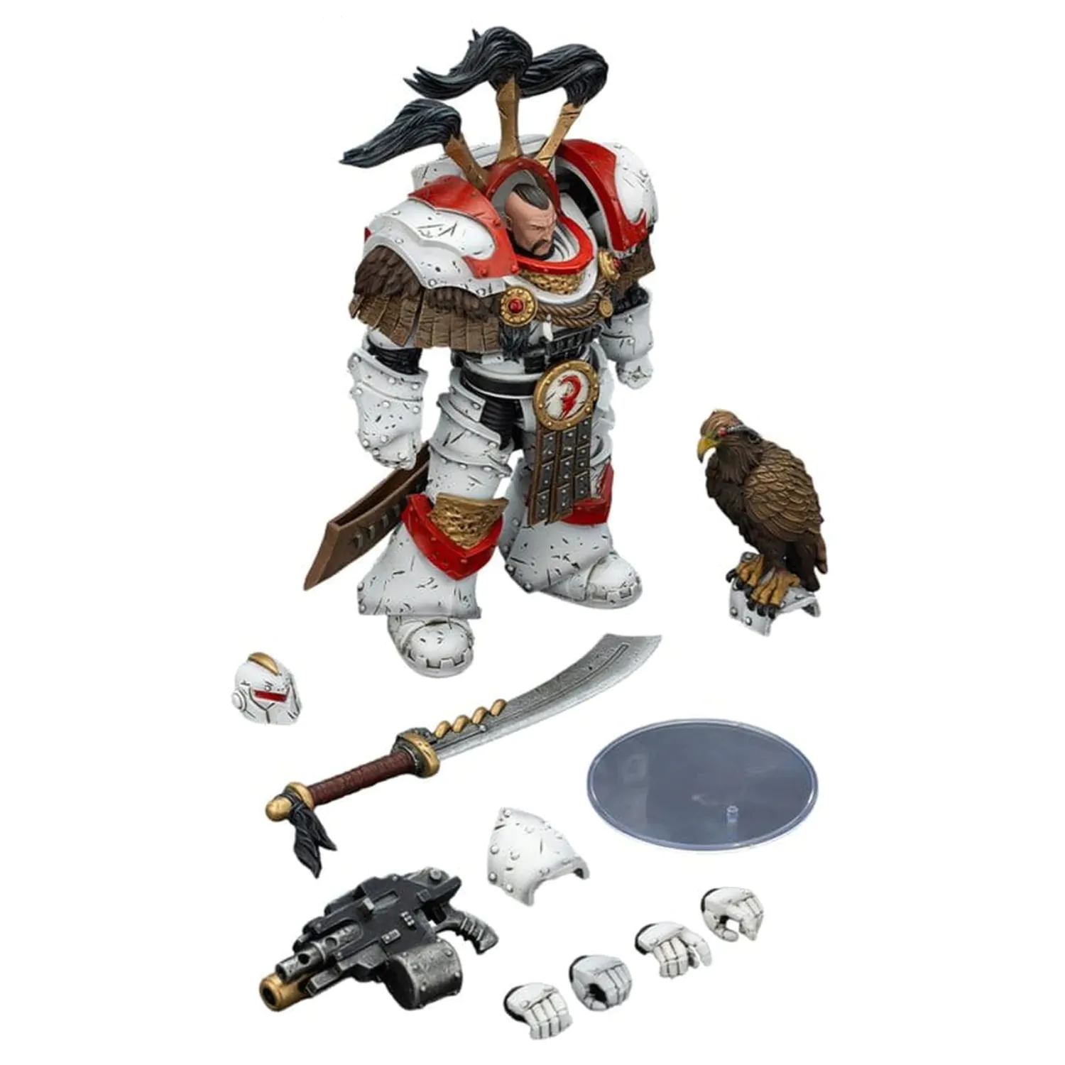 Warhammer 40,000 Figurina de actiune White Scars Legion Praetor in Cataphractii Terminator Armour with Cyber Hawk Chogorian sword and combi-melta 14 cm poza produsului