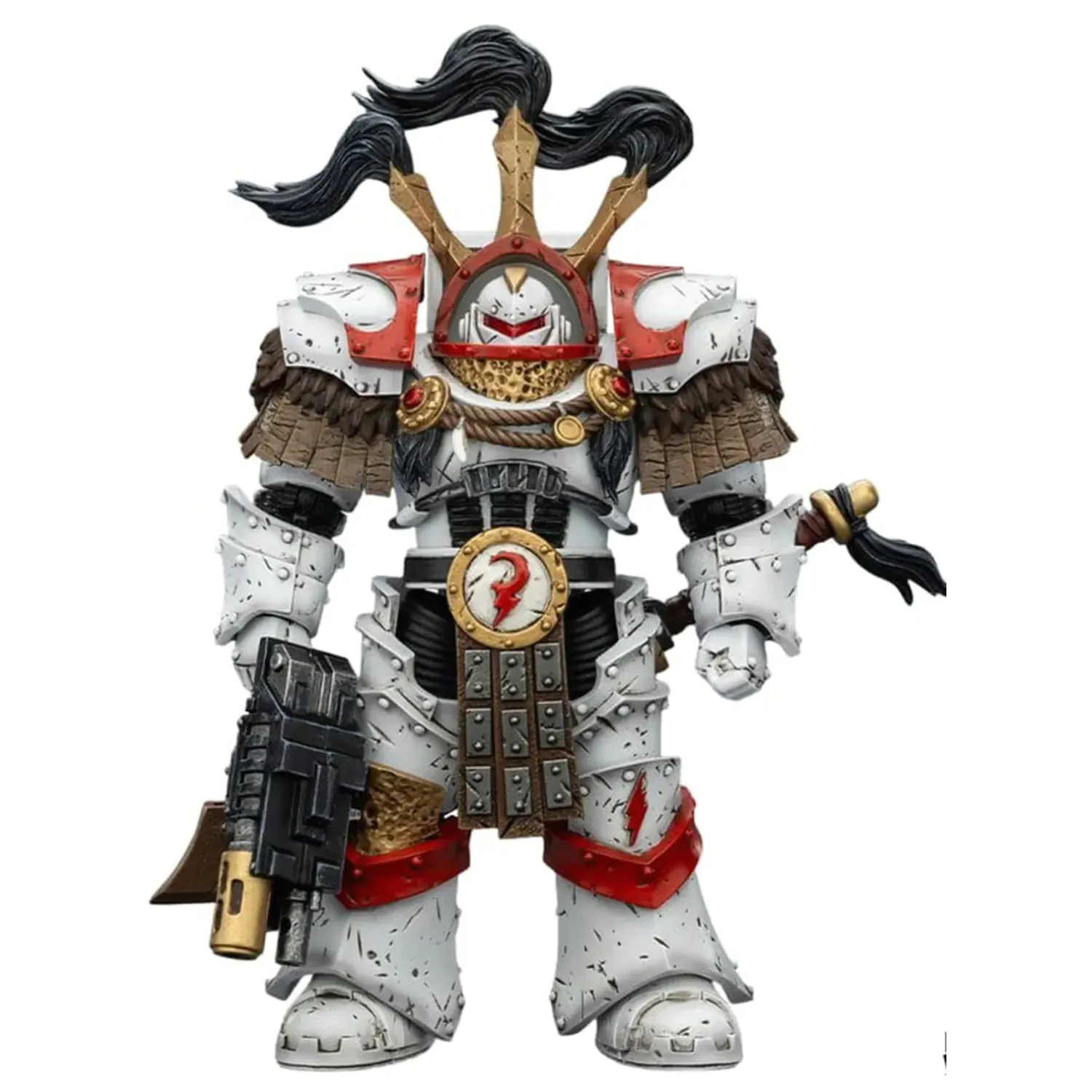 Warhammer 40,000 Figurina de actiune White Scars Legion Praetor in Cataphractii Terminator Armour with Cyber Hawk Chogorian sword and combi-melta 14 cm poza produsului