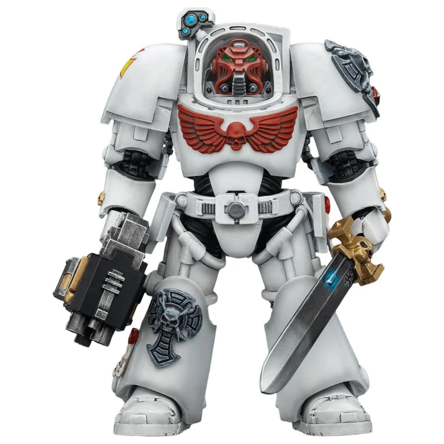 Warhammer 40,000 Action Figure White Scars Terminator 1 cu Power Sword si Storm Bolter 14 cm poza produsului