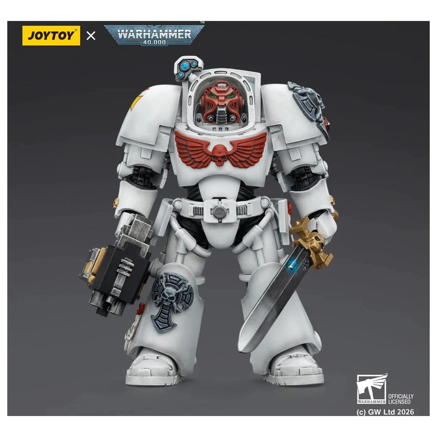 Warhammer 40,000 Action Figure White Scars Terminator 1 cu Power Sword si Storm Bolter 14 cm poza produsului