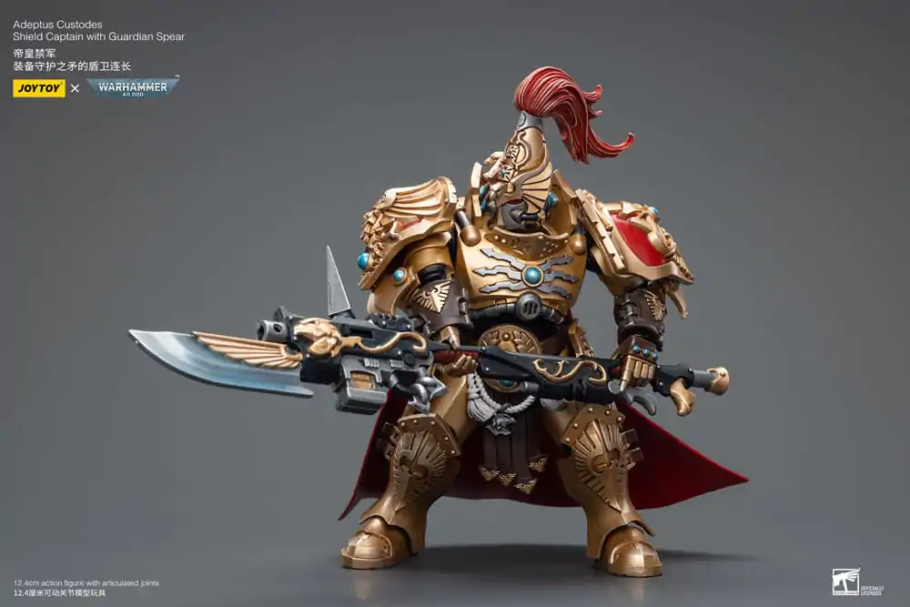 Warhammer 40k Figurină de Acțiune 1/18 Adeptus Custodes Shield Captain cu Suliță Gardian 12 cm poza produsului