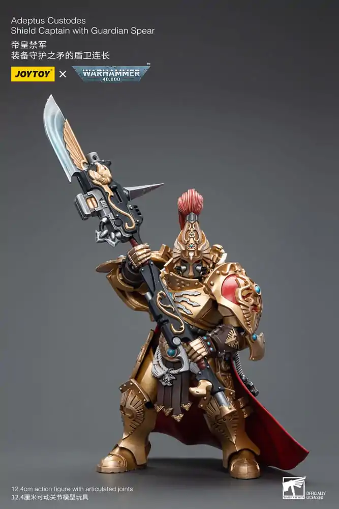 Warhammer 40k Figurină de Acțiune 1/18 Adeptus Custodes Shield Captain cu Suliță Gardian 12 cm poza produsului