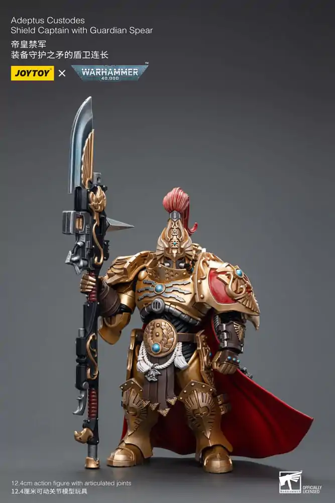 Warhammer 40k Figurină de Acțiune 1/18 Adeptus Custodes Shield Captain cu Suliță Gardian 12 cm poza produsului