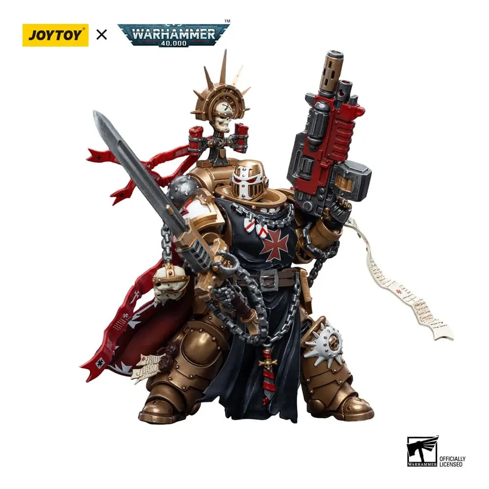 Figurina de actiune Warhammer 40k 1/18 Black Templars High Marshal Helbrecht 12 cm poza produsului