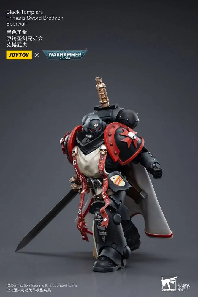 Warhammer 40k Figurina de acțiune 1/18 Black Templars Primaris Sword Brethren Eberwulf 12 cm poza produsului