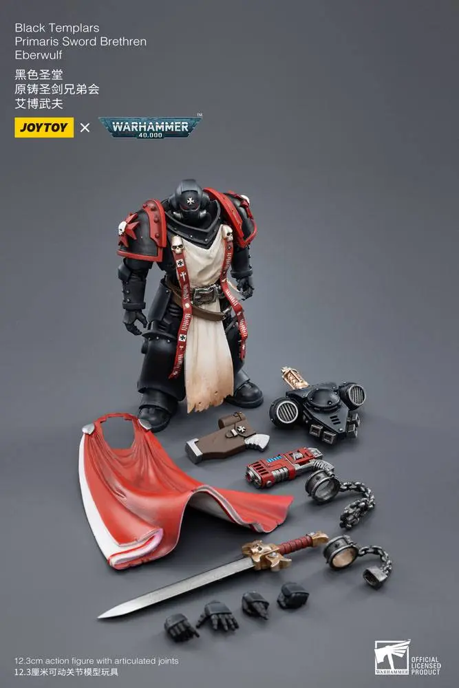 Warhammer 40k Figurina de acțiune 1/18 Black Templars Primaris Sword Brethren Eberwulf 12 cm poza produsului