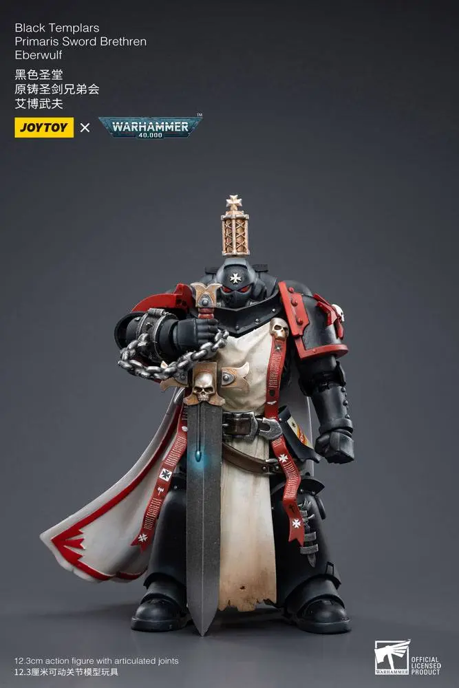 Warhammer 40k Figurina de acțiune 1/18 Black Templars Primaris Sword Brethren Eberwulf 12 cm poza produsului