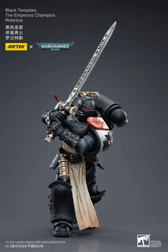 Figurină de acțiune Warhammer 40k 1/18 Black Templars The Emperors Champion Rolantus 12 cm poza produsului