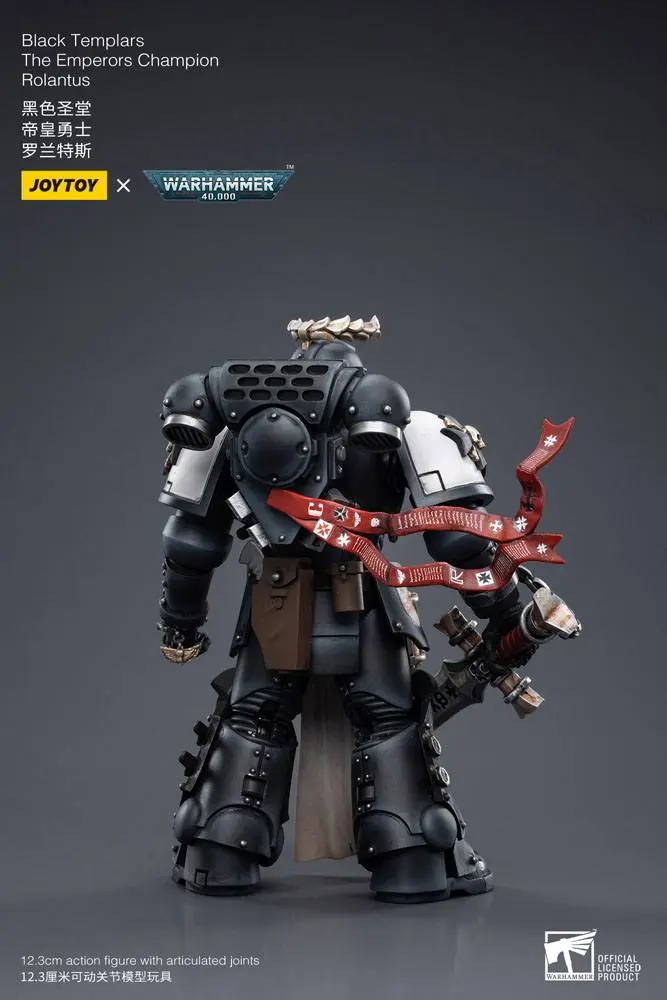 Figurină de acțiune Warhammer 40k 1/18 Black Templars The Emperors Champion Rolantus 12 cm poza produsului