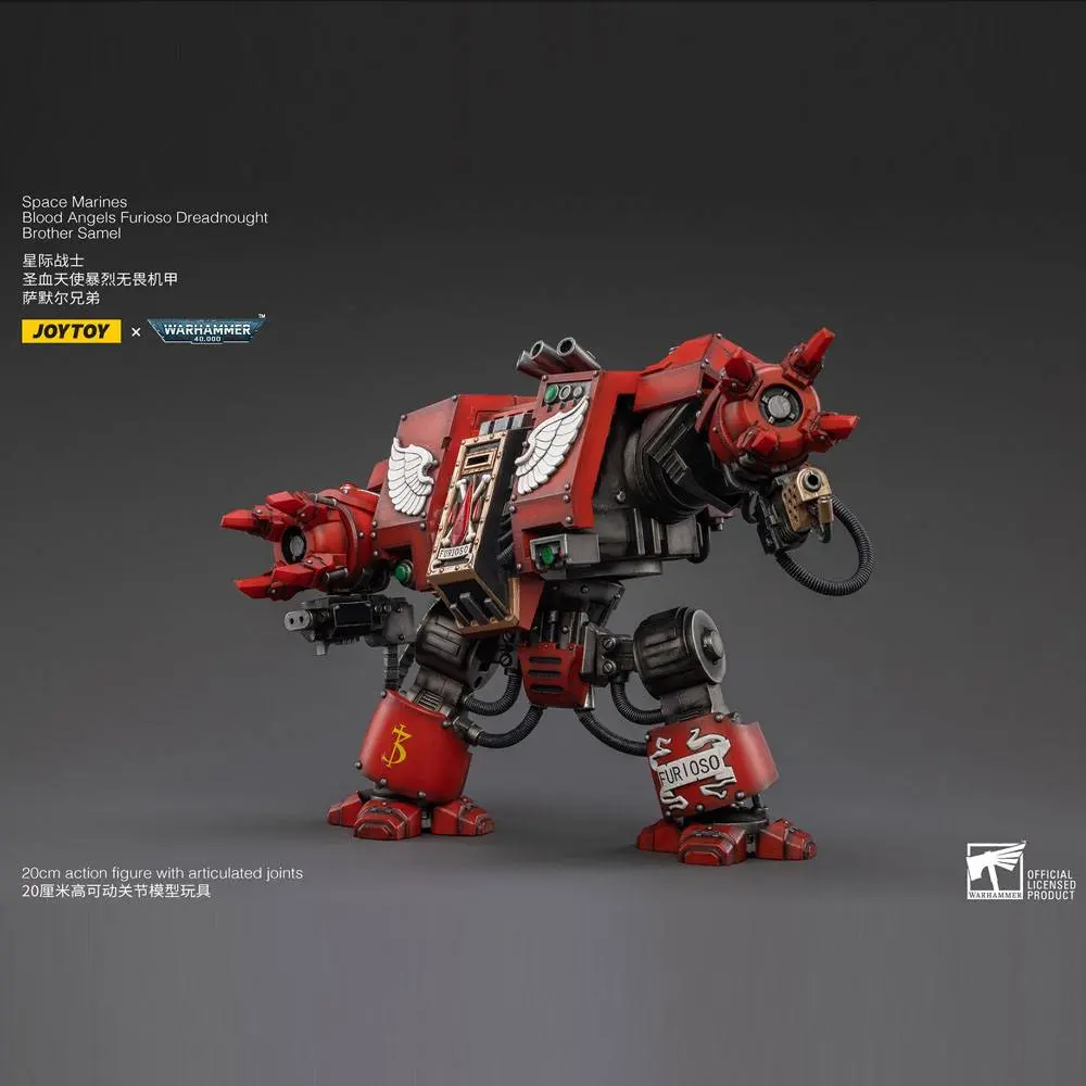 Warhammer 40k Figurina de acțiune 1/18 Blood Angels Furioso Dreadnought Brother Samel 20 cm poza produsului