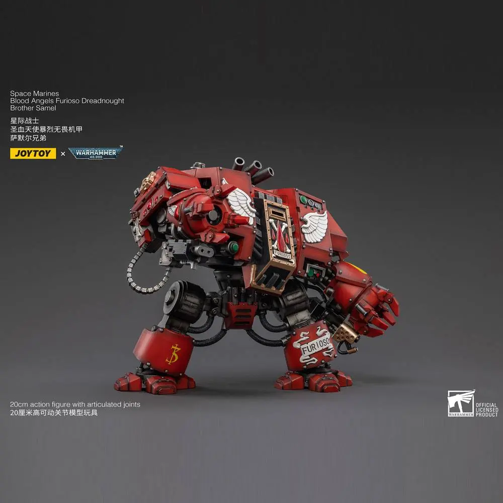 Warhammer 40k Figurina de acțiune 1/18 Blood Angels Furioso Dreadnought Brother Samel 20 cm poza produsului