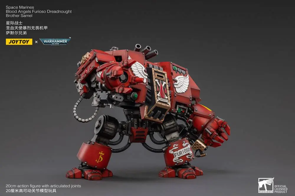 Warhammer 40k Figurina de acțiune 1/18 Blood Angels Furioso Dreadnought Brother Samel 20 cm poza produsului