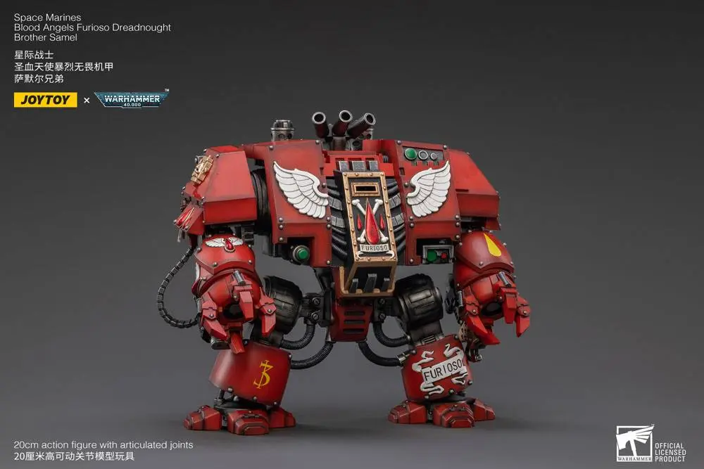 Warhammer 40k Figurina de acțiune 1/18 Blood Angels Furioso Dreadnought Brother Samel 20 cm poza produsului