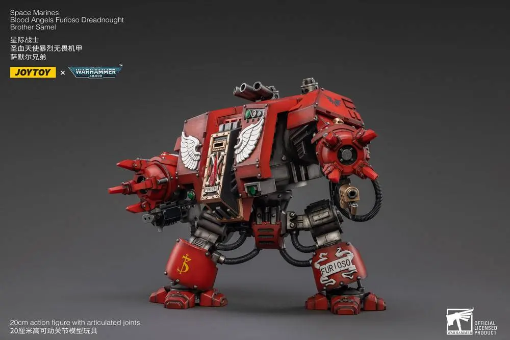 Warhammer 40k Figurina de acțiune 1/18 Blood Angels Furioso Dreadnought Brother Samel 20 cm poza produsului