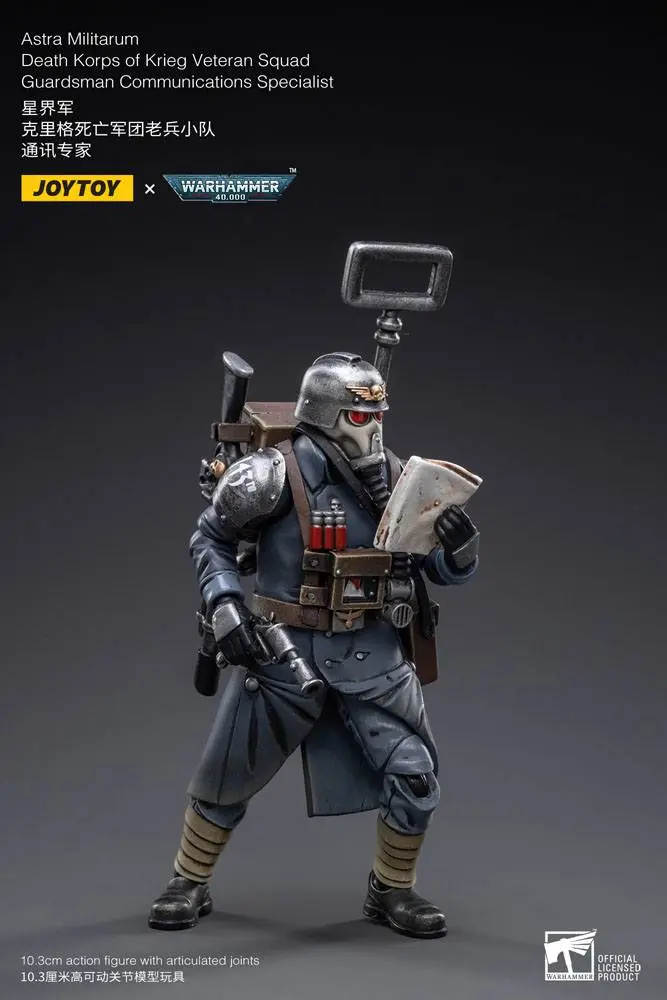Warhammer 40k Figurina de actiune 1/18 Death Korps of Krieg Veteran Squad Guardsman Communications Specialist 10 cm poza produsului