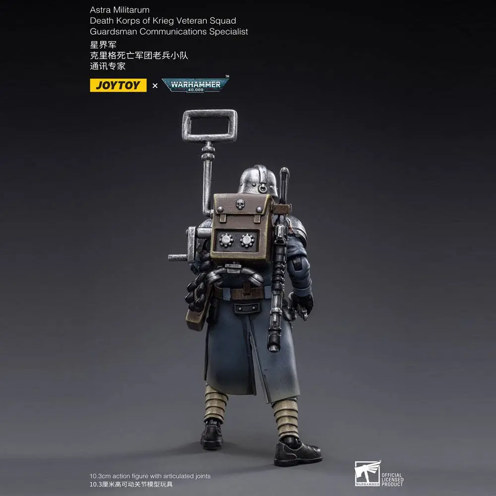 Warhammer 40k Figurina de actiune 1/18 Death Korps of Krieg Veteran Squad Guardsman Communications Specialist 10 cm poza produsului