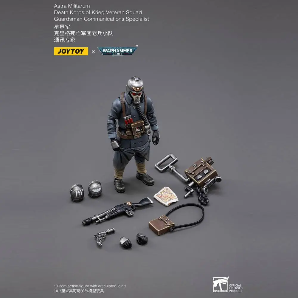 Warhammer 40k Figurina de actiune 1/18 Death Korps of Krieg Veteran Squad Guardsman Communications Specialist 10 cm poza produsului