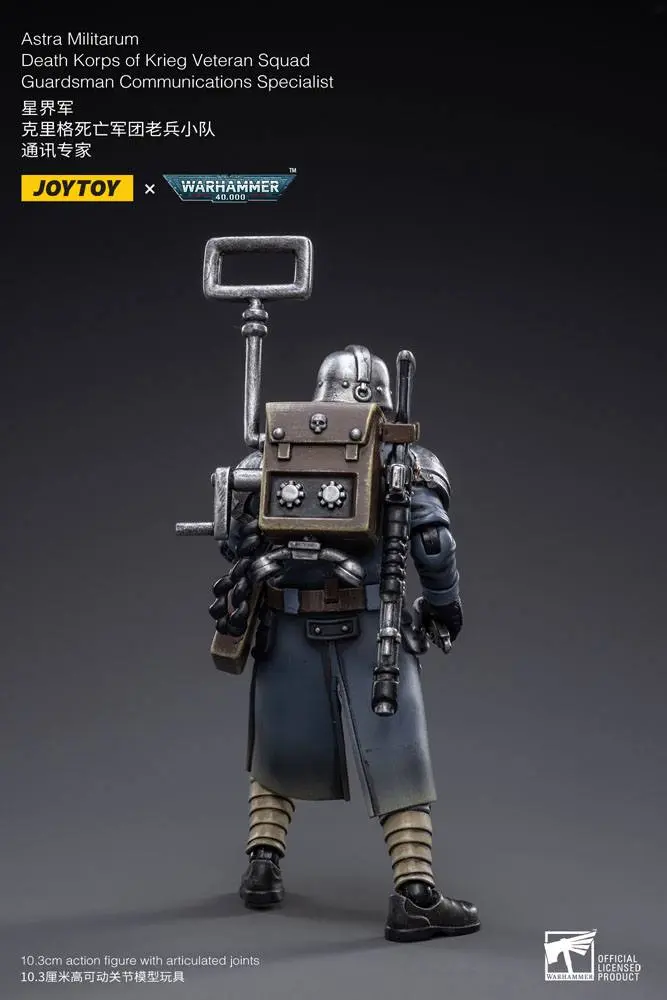 Warhammer 40k Figurina de actiune 1/18 Death Korps of Krieg Veteran Squad Guardsman Communications Specialist 10 cm poza produsului