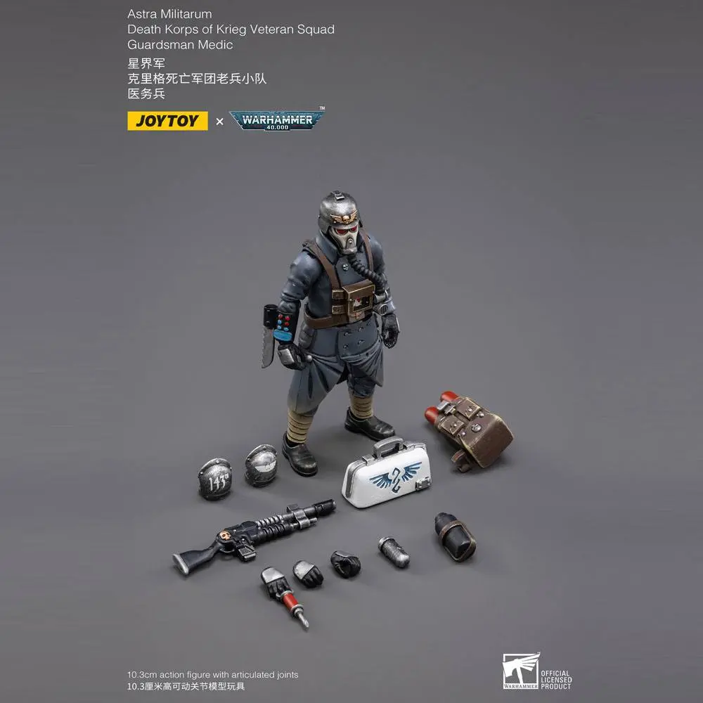 Warhammer 40k Figurina de actiune 1/18 Death Korps of Krieg Veteran Squad Guardsman Medic 10 cm poza produsului