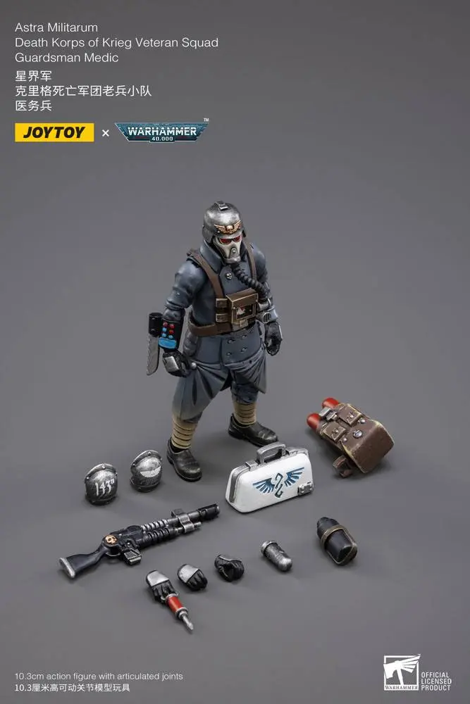 Warhammer 40k Figurina de actiune 1/18 Death Korps of Krieg Veteran Squad Guardsman Medic 10 cm poza produsului