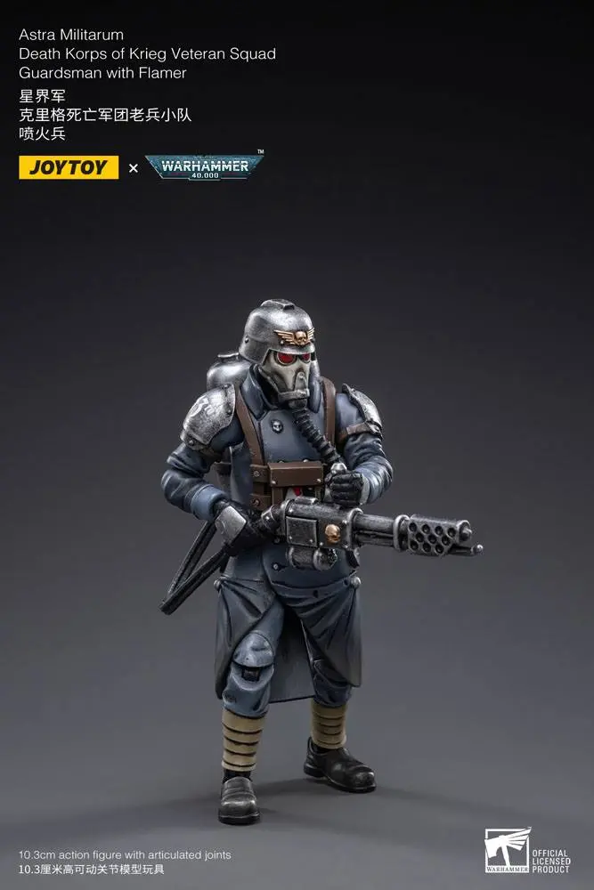 Warhammer 40k Figurina de actiune 1/18 Death Korps of Krieg Veteran Squad Guardsman with Flamer 10 cm poza produsului