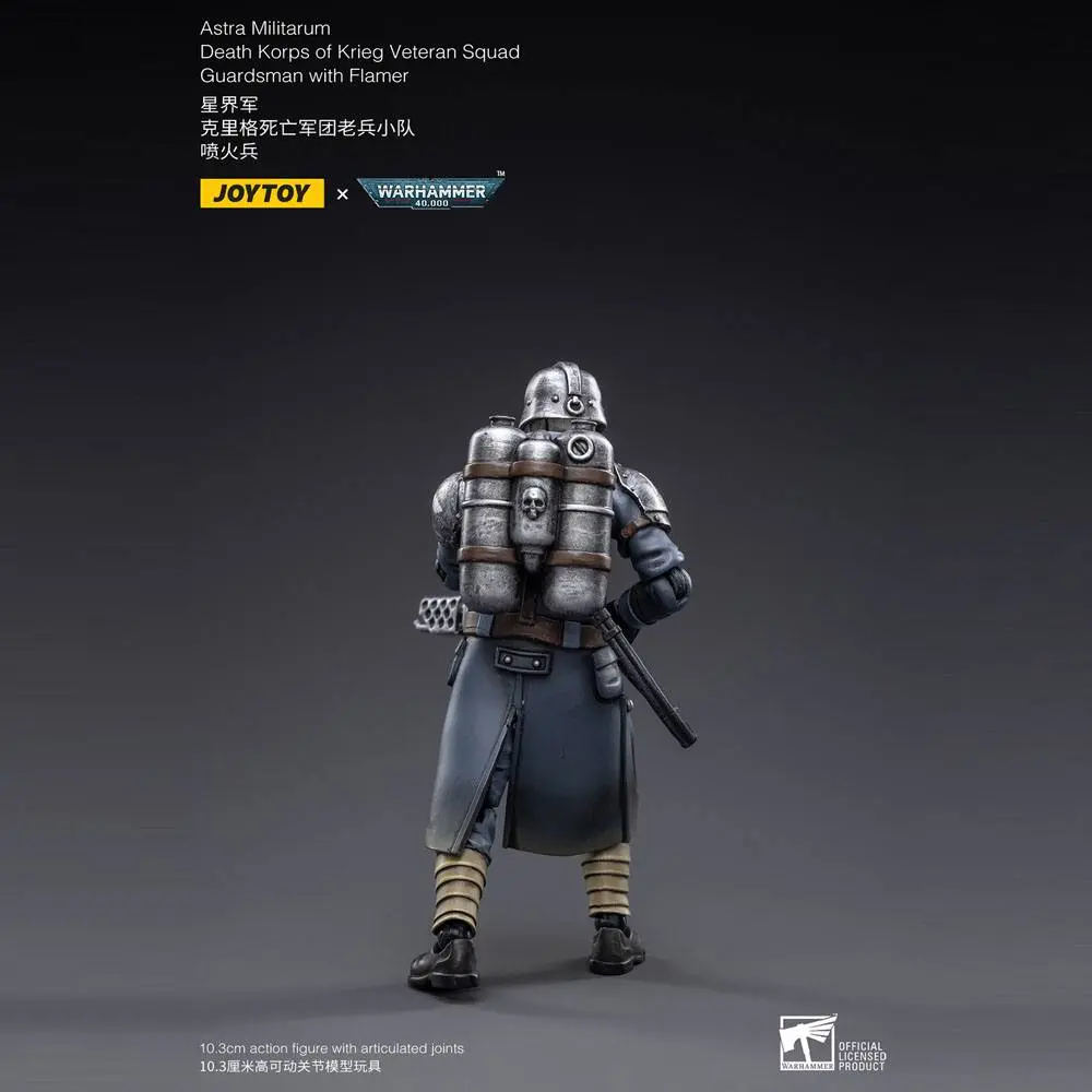 Warhammer 40k Figurina de actiune 1/18 Death Korps of Krieg Veteran Squad Guardsman with Flamer 10 cm poza produsului