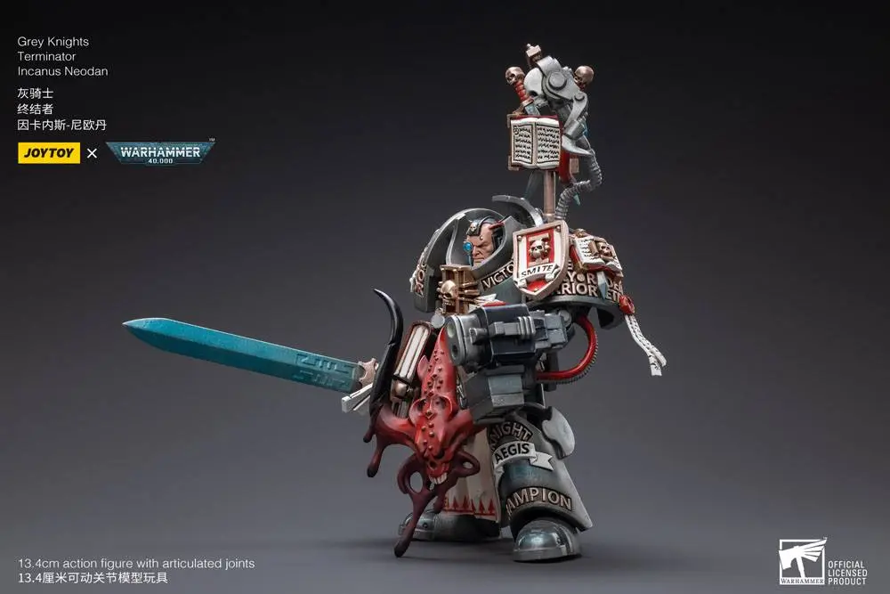 Figurina de actiune Warhammer 40k 1/18 Grey Knights Terminator Incanus Neodan 13 cm poza produsului