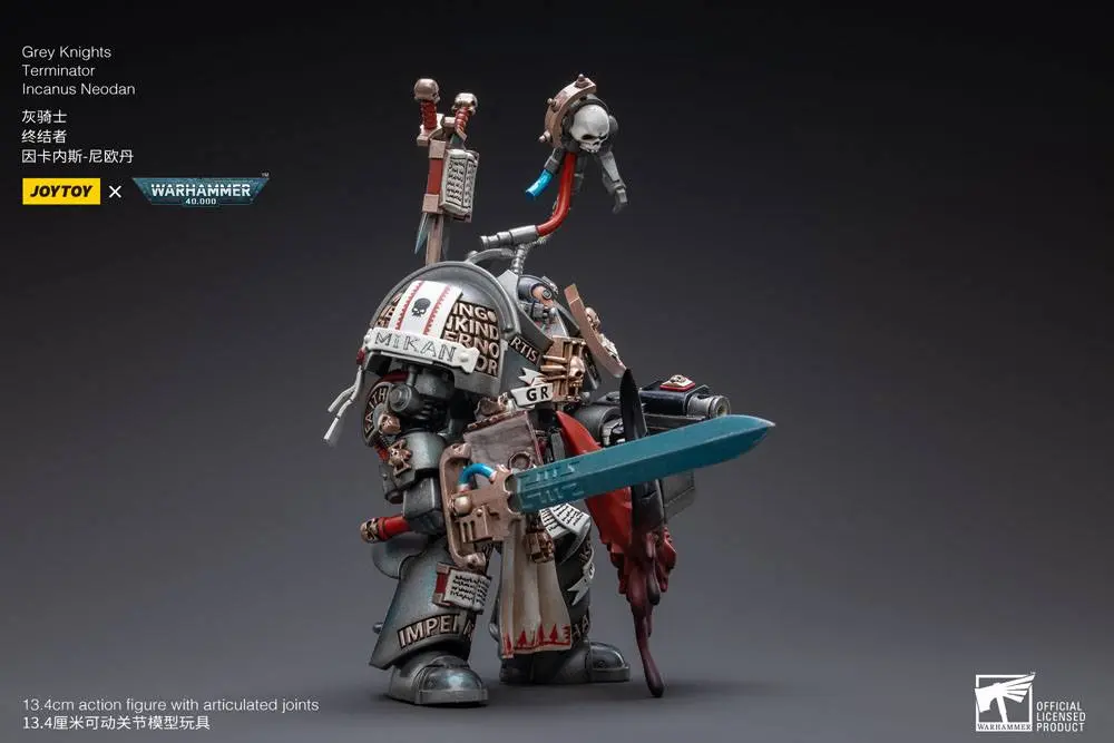 Figurina de actiune Warhammer 40k 1/18 Grey Knights Terminator Incanus Neodan 13 cm poza produsului