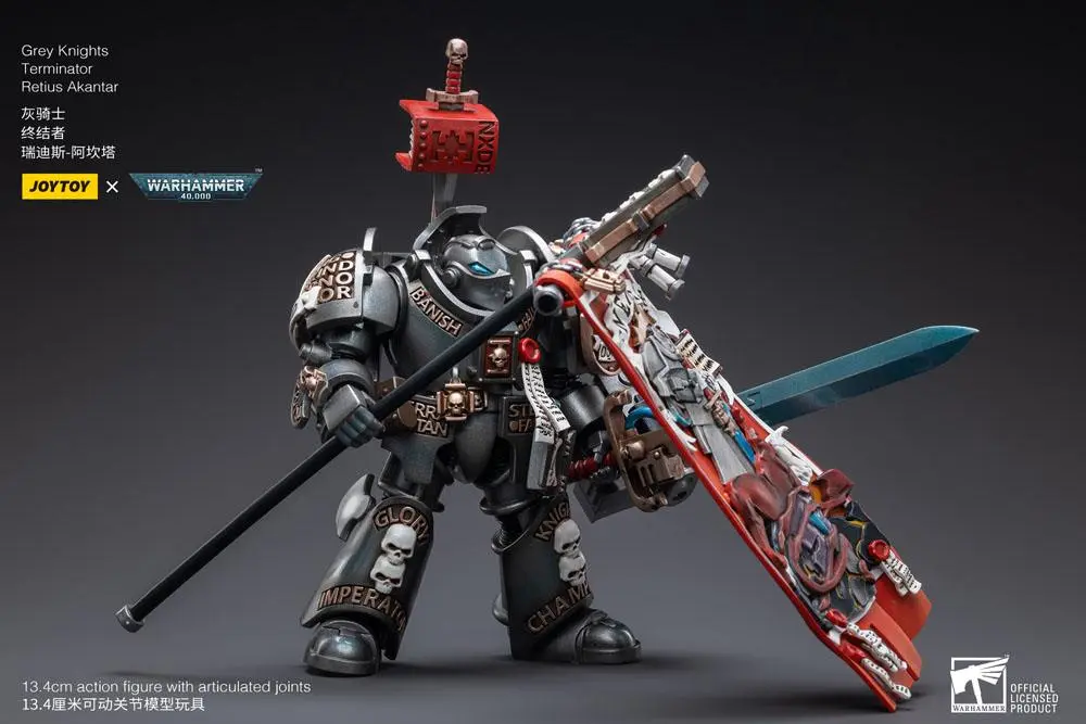 Warhammer 40k Figurina de actiune 1/18 Grey Knights Terminator Retius Akantar 13 cm poza produsului