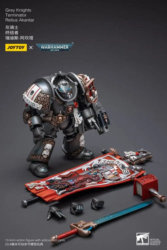 Warhammer 40k Figurina de actiune 1/18 Grey Knights Terminator Retius Akantar 13 cm poza produsului