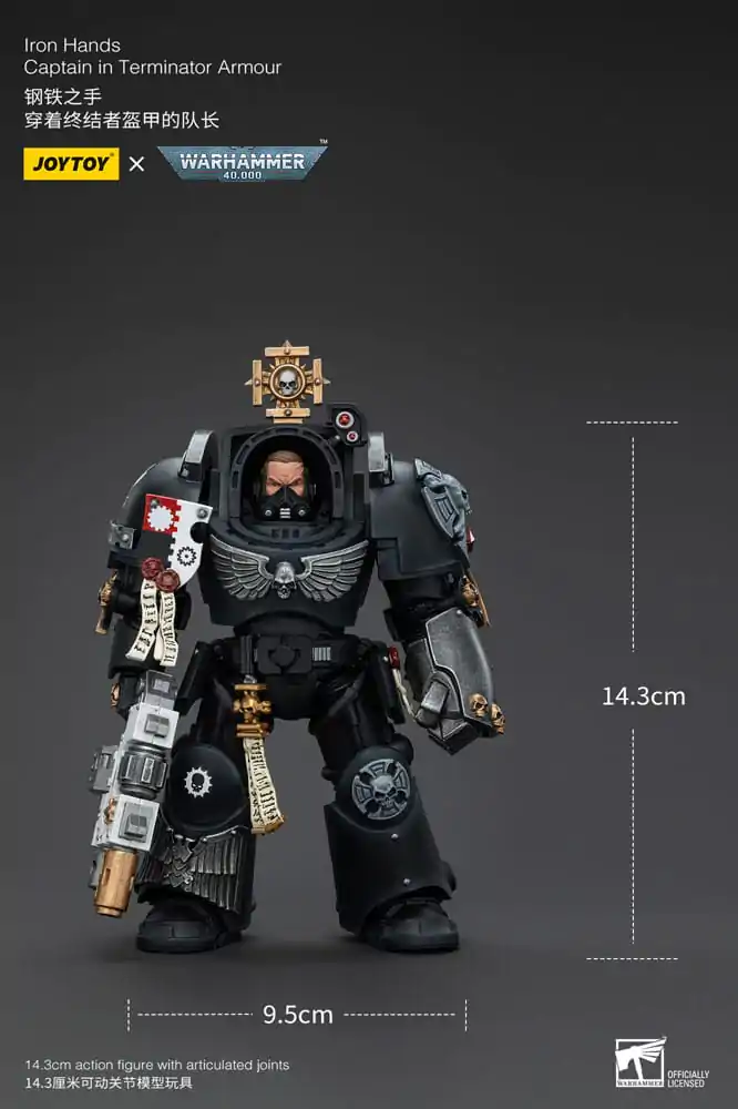 Figurină de acțiune Warhammer 40k 1/18 Iron Hands Captain în armură Terminator 14 cm poza produsului