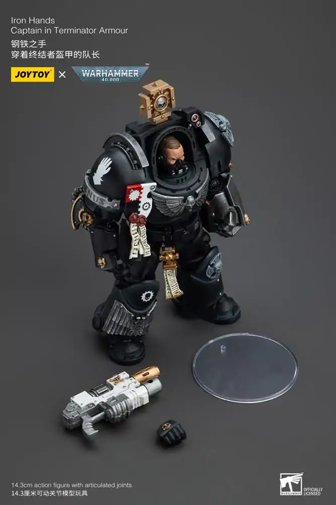 Figurină de acțiune Warhammer 40k 1/18 Iron Hands Captain în armură Terminator 14 cm poza produsului